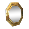 Octagonal brass mirror 33.5 x 33.5 cm