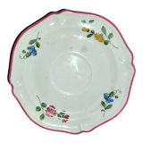 Plate Vieux Saint Amand 1713 with chantournés edges with floral motif
