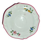 Assiette Vieux Saint Amand 1713 à bords chantournés à motif floral