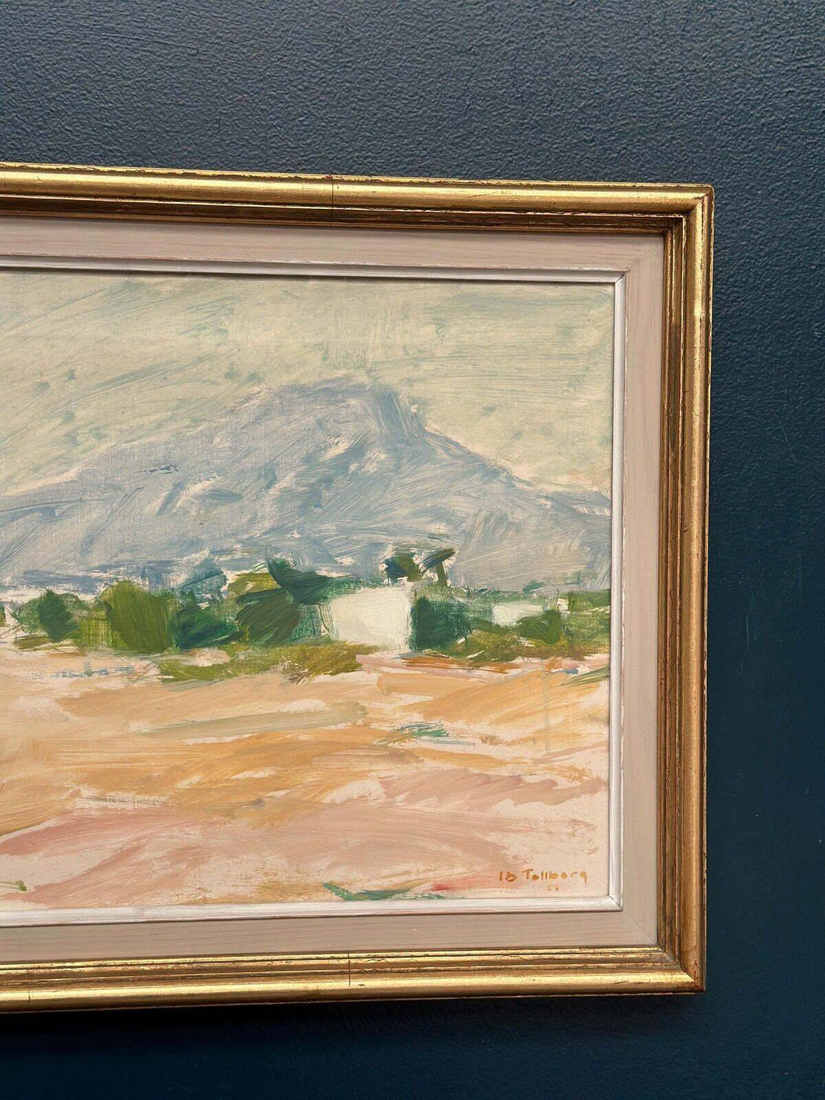 Original Swedish Oil on Canvas – “Coastal Landscape” by Ib Tollberg