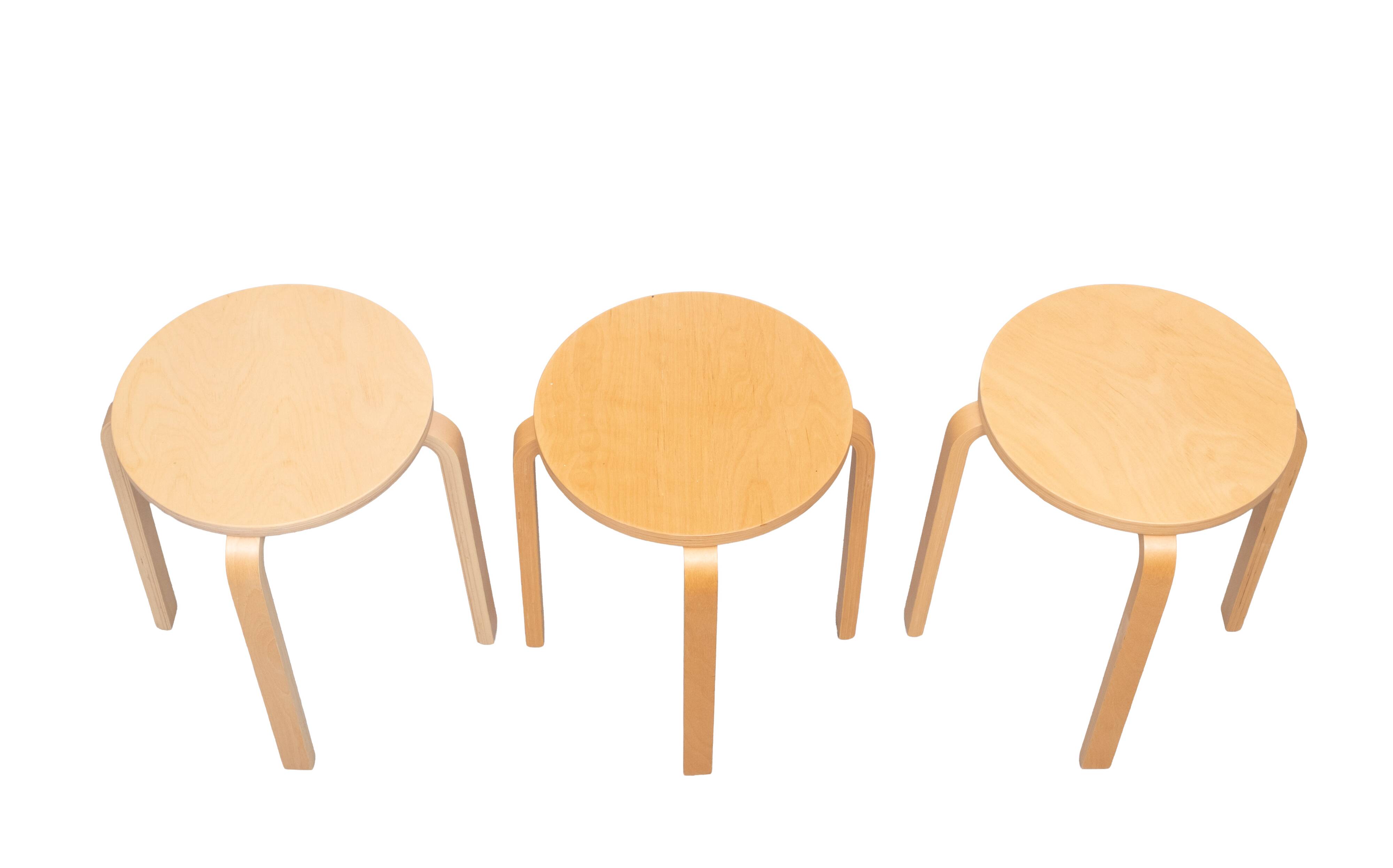 Tabourets Ikea Frosta ensemble de trois années 1980