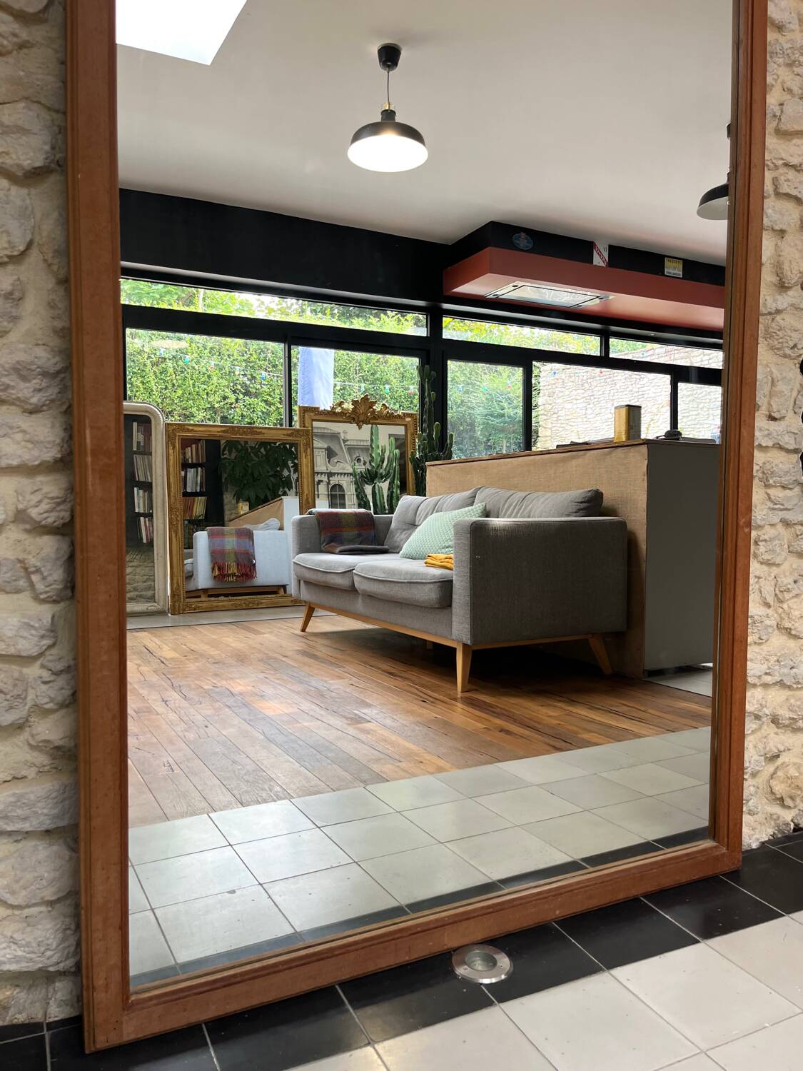 Miroir XXeme 210,5cm/123cm, grande glace