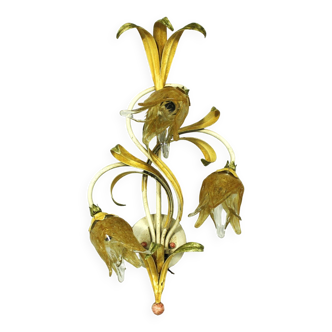 Vintage Wall Light in Iron and Murano Glass, 2000s
