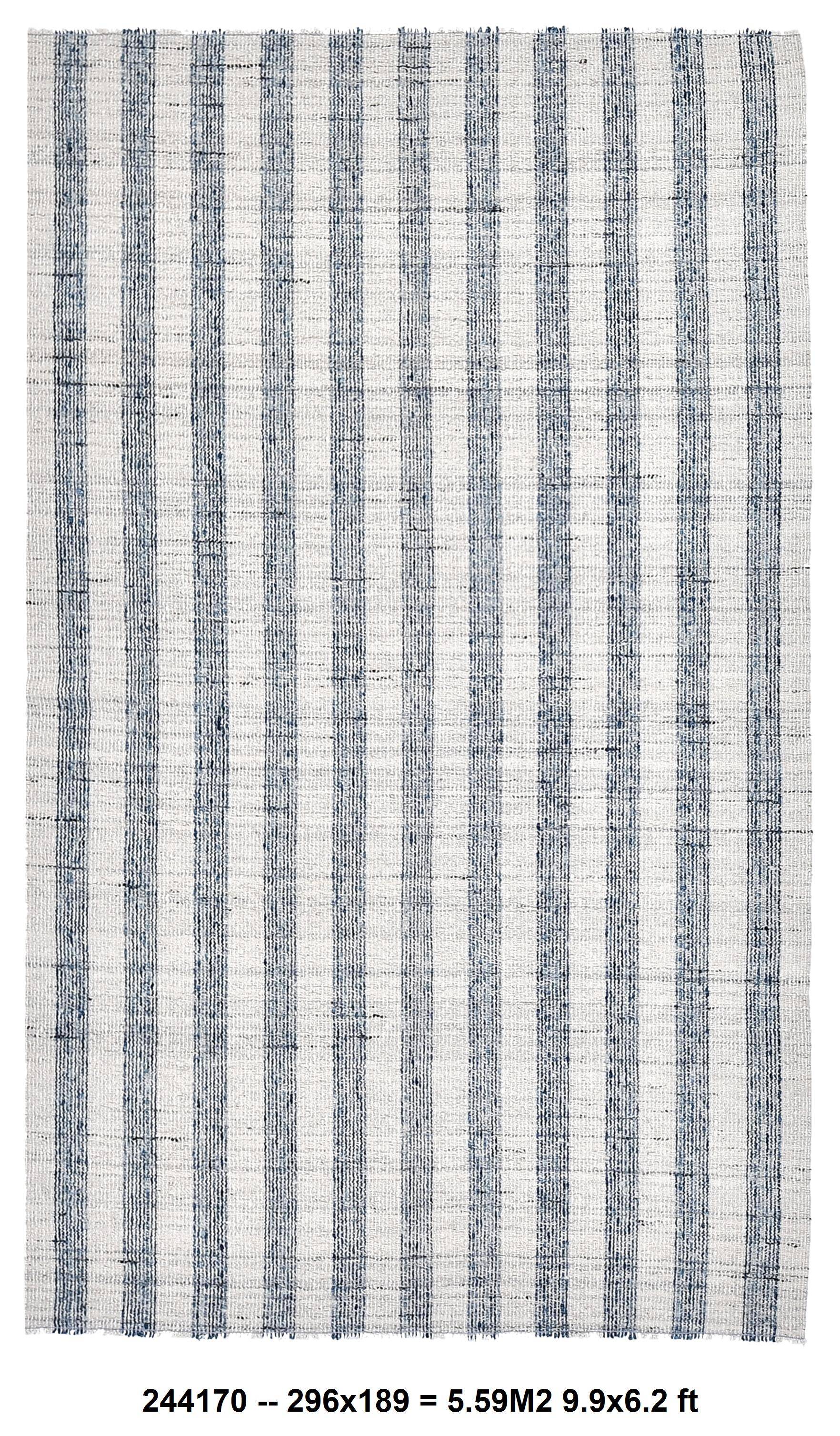 İndigo blue Beige Kilim Rug  190x290 cm, Scandinavian Stile Kilim Rug