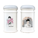 Set de deux bocaux en verre " Pierrot ", années 60