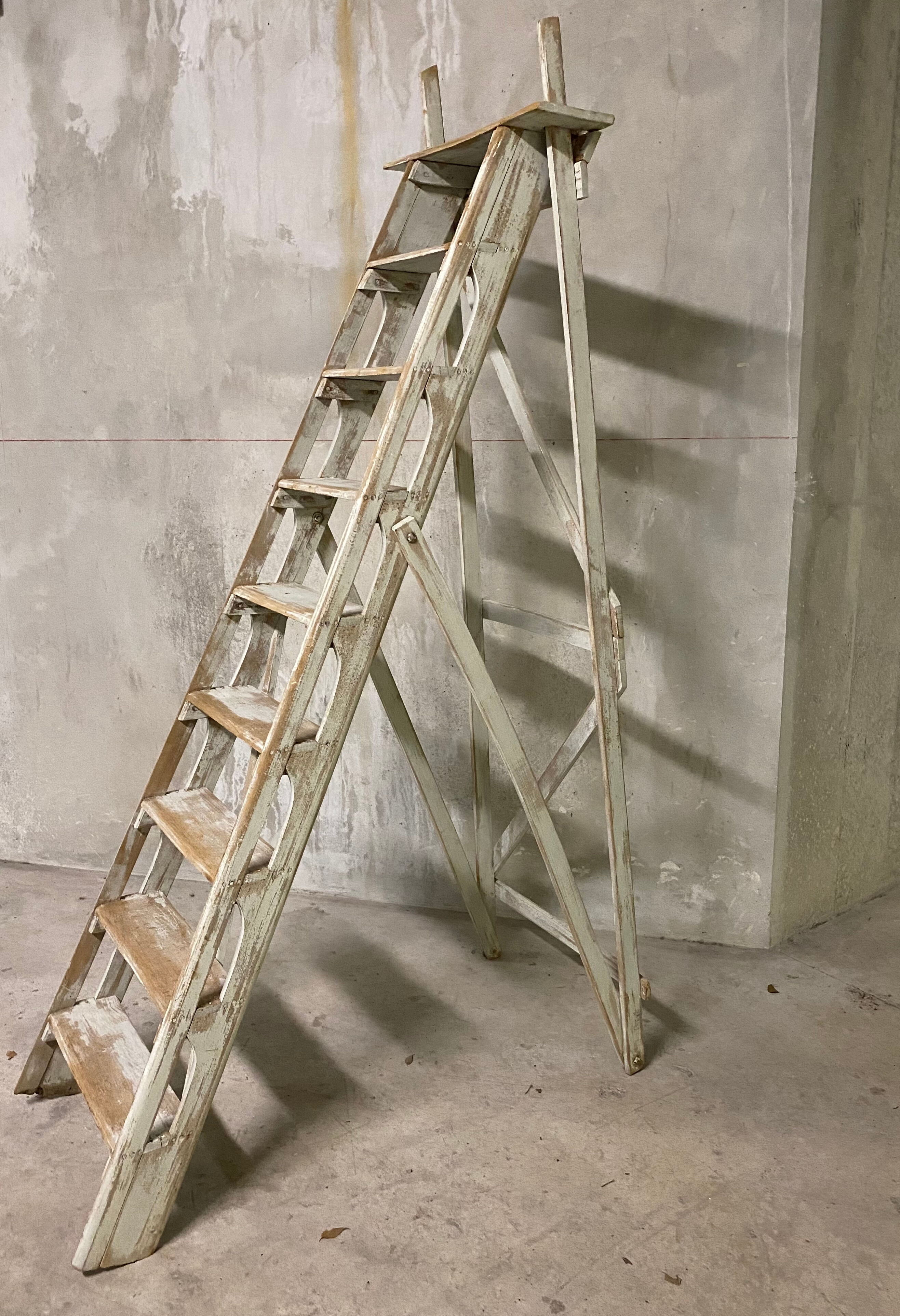 Large white stepladder