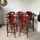 Set of 8 high bistro stools