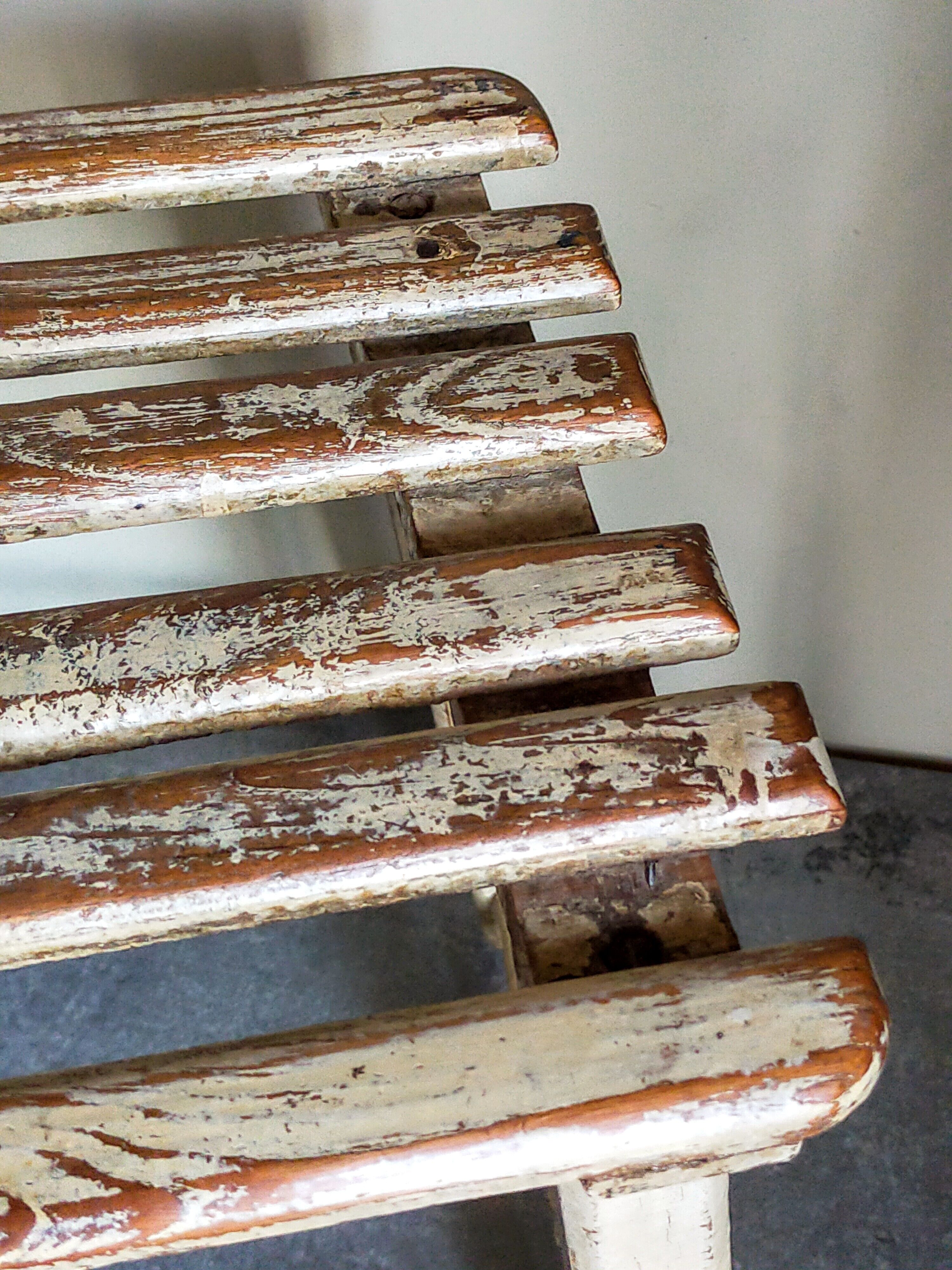 Patinated workshop stool old early twentieth century