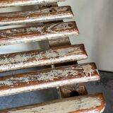 Patinated workshop stool old early twentieth century