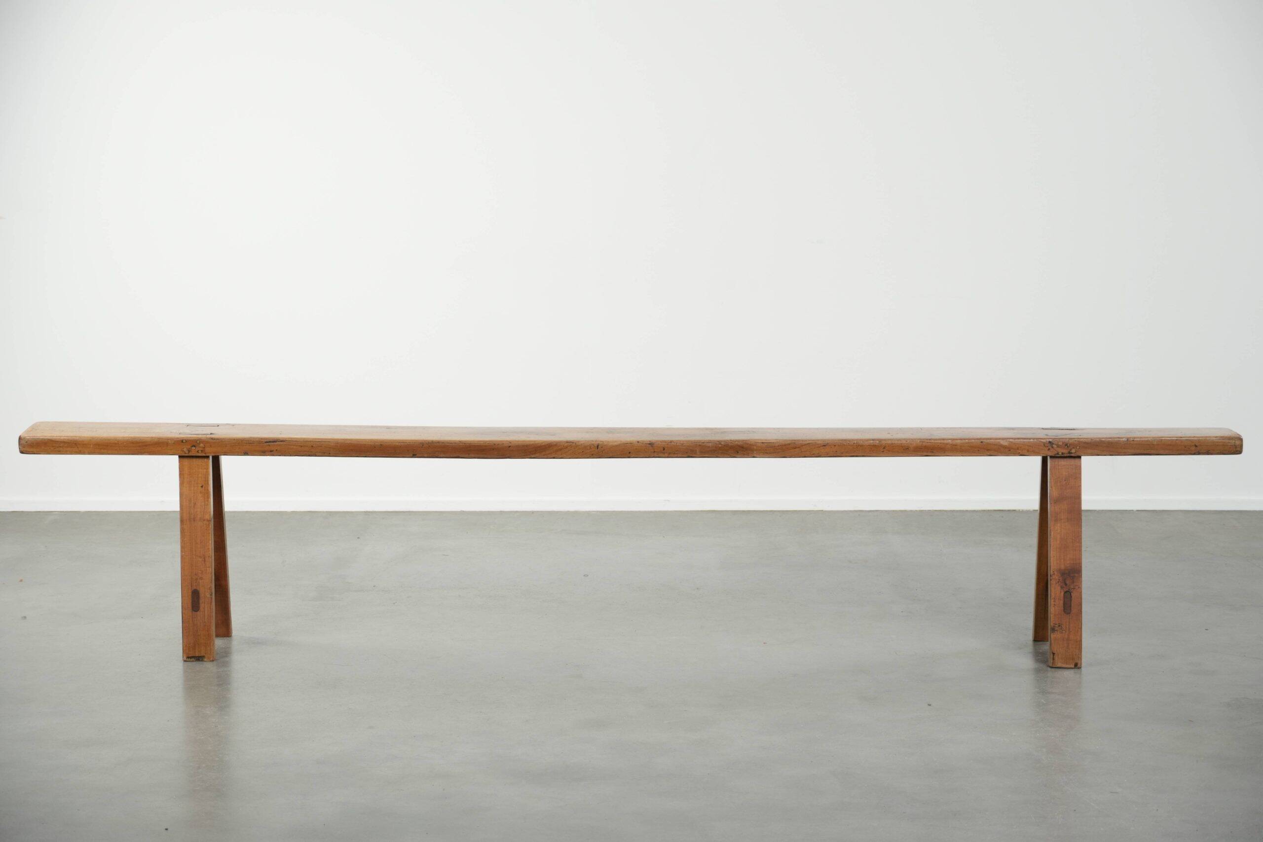 Banc de couloir brocante français / banc pour la table à manger avec un super look