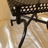 Square metal coffee table with hole