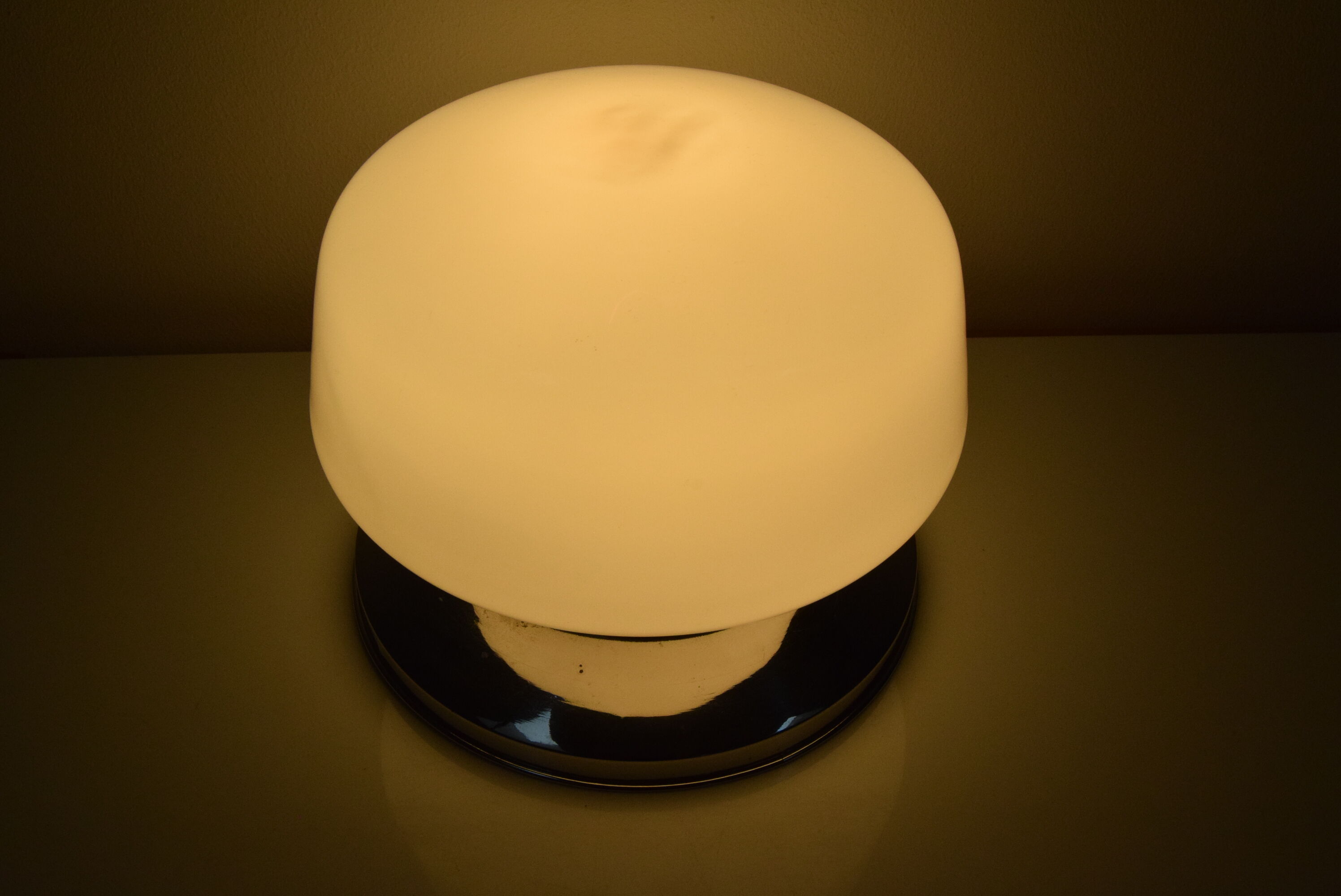 Art Deco Chrome Ceiling Light,1930's.