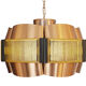 Copper pendant light by Werner Schou for Coronell Elektro. Denmark 1960s