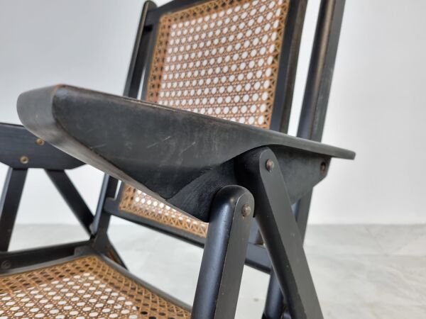 Chaise pliable italienne du milieu du siècle, années 1960