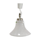 Vintage glass pendant lamp with chrome details