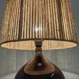 Vintage ceramic lamp and jute rope