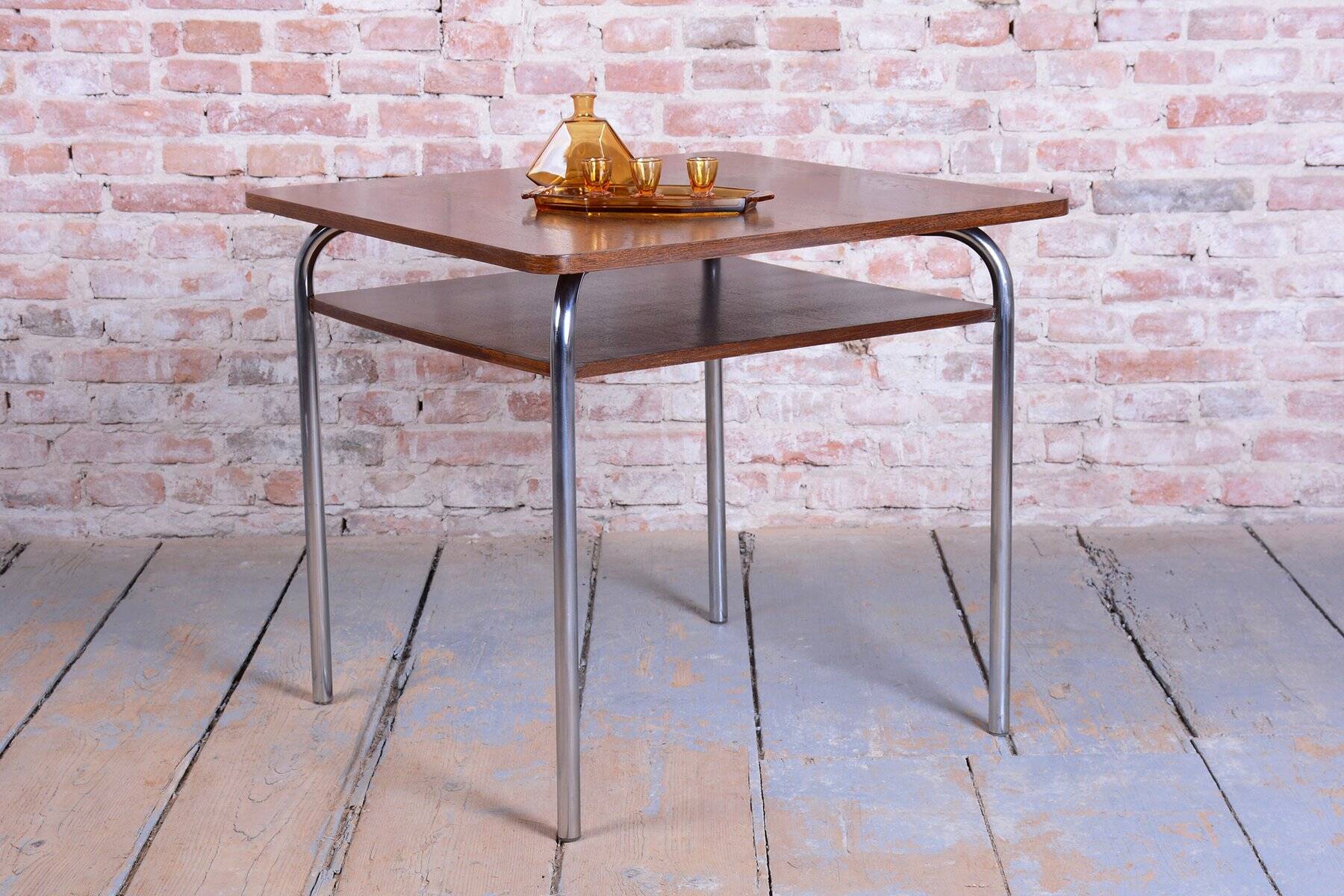 Bauhaus Table in Oak by Vichr a Spol, 1940s