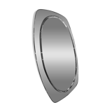 Miroir mural vintage des années 70 avec bord fumé