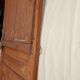 Old glazed door with its shutter