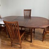 Set of wooden table and chairs