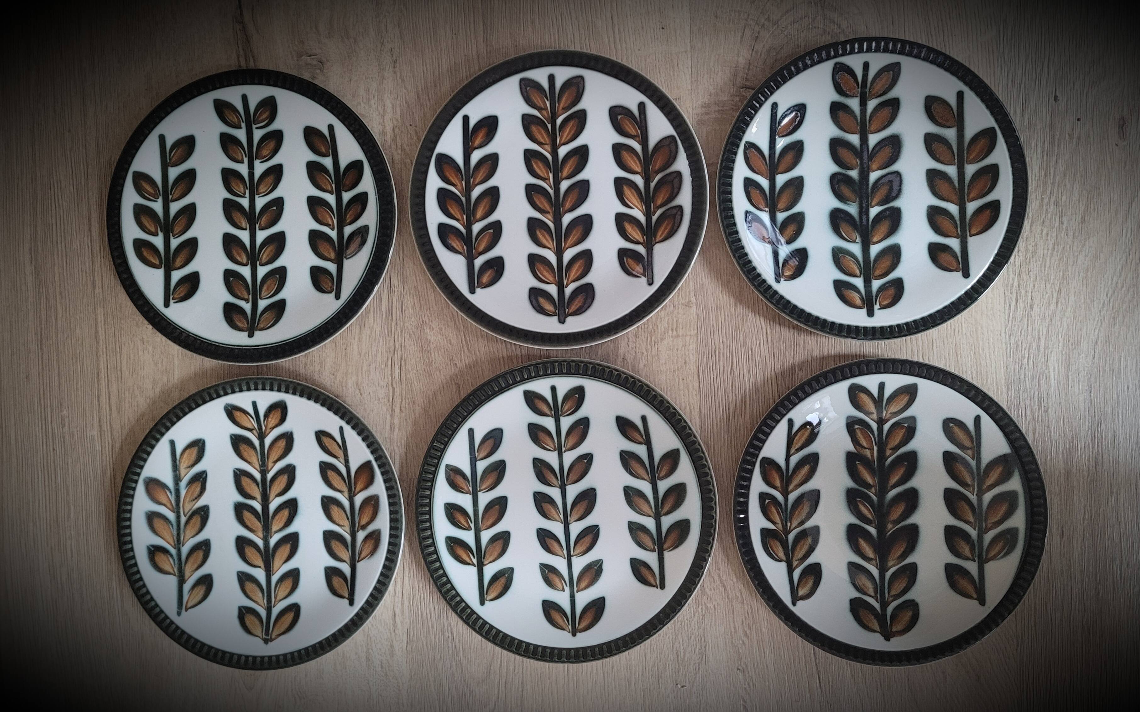 Set of 6 Rambouillet Boch plates 1966