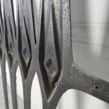 Brutalist wall decoration sculpture from the 1970s in aluminium cast.