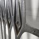 Brutalist wall decoration sculpture from the 1970s in aluminium cast.