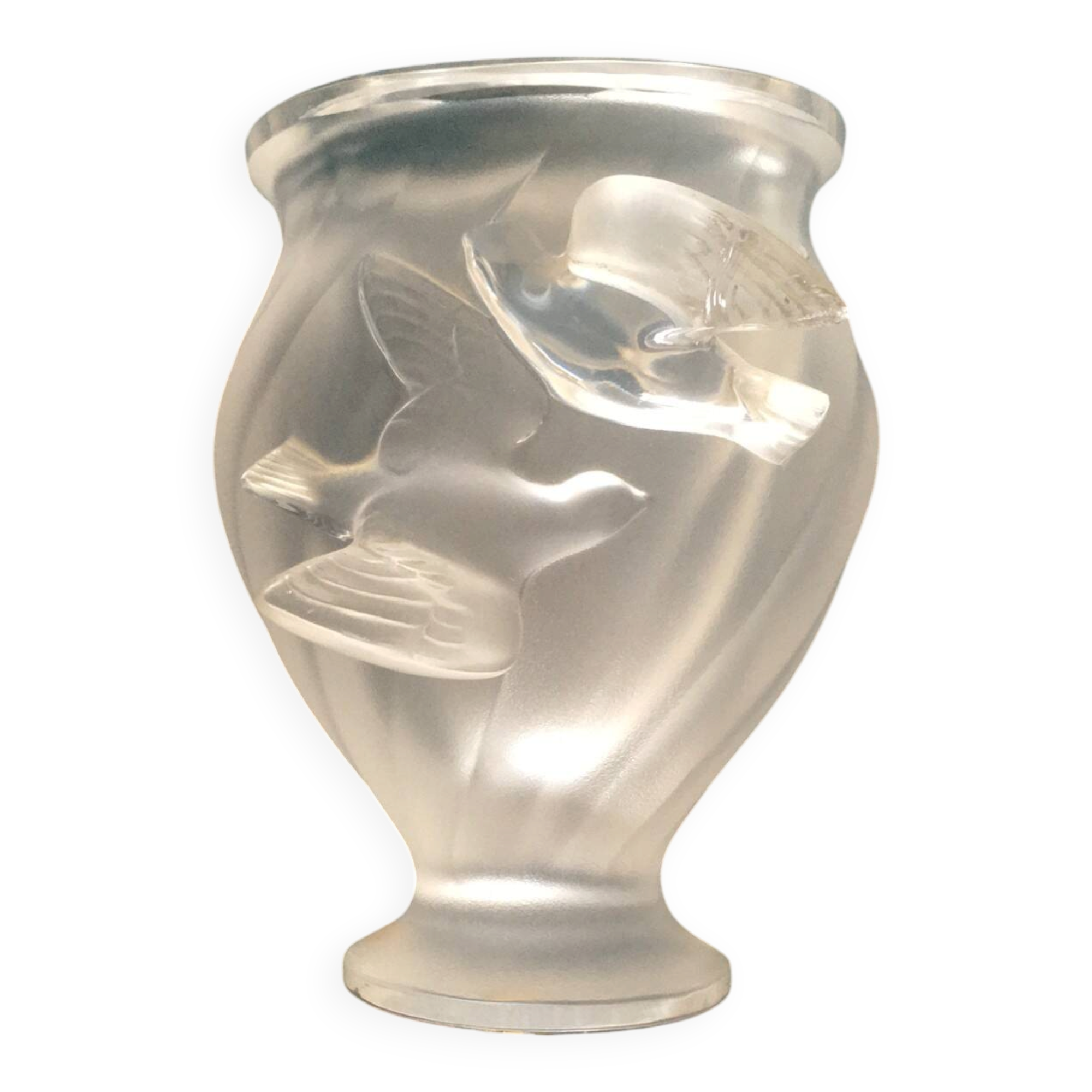 Vase cristal ancien  signé Lalique