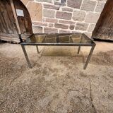 Smoked glass dining table