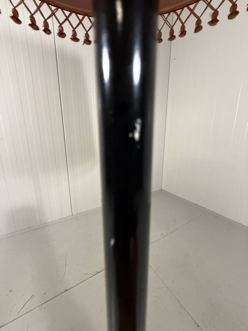 Austrian brass floor lamp pleated lampshade 1940-50’s