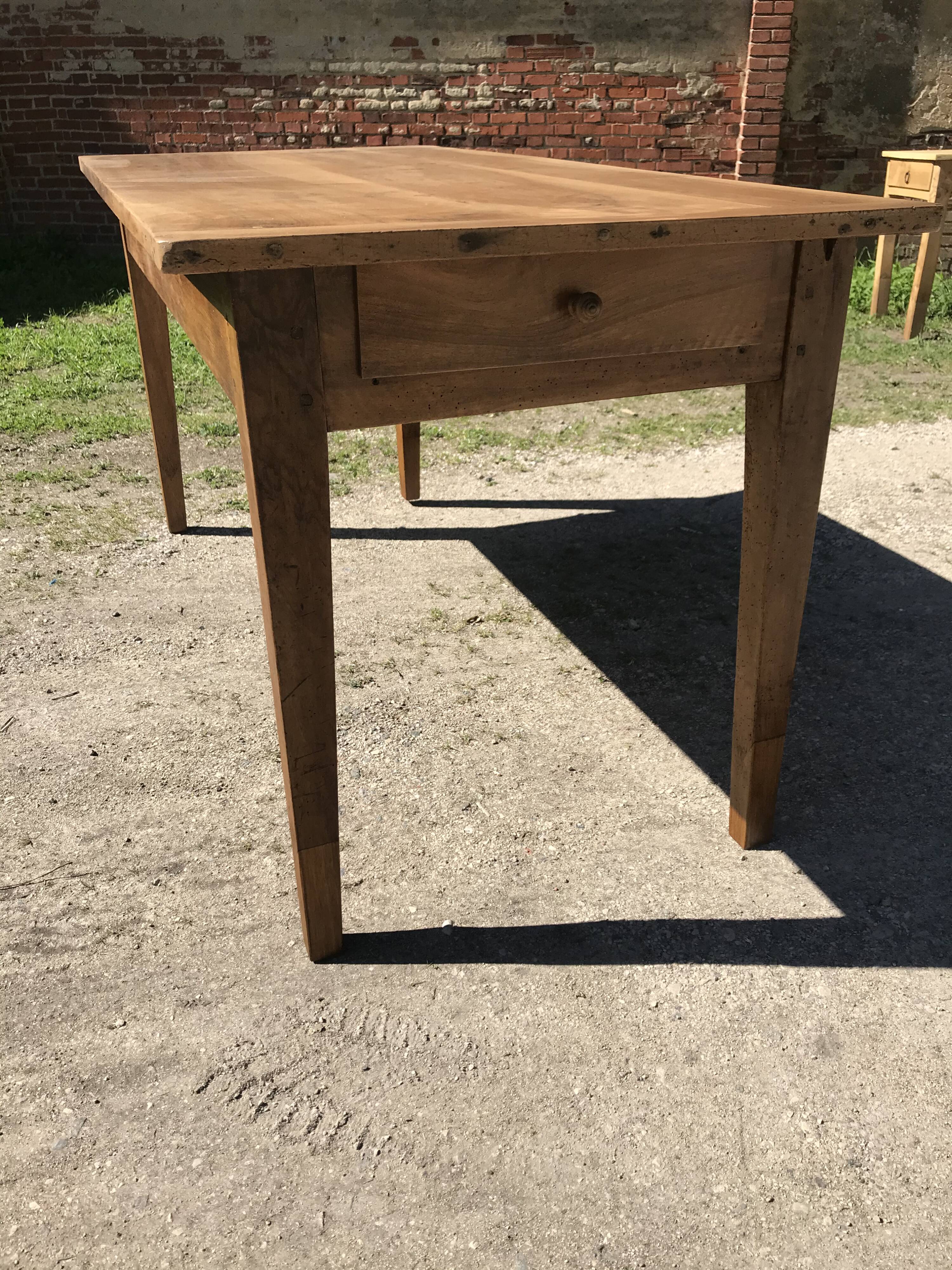 Restored walnut farm table