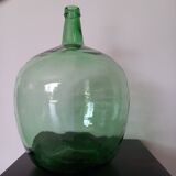 Ancienne  dame jeanne en verre soufflé contenance 30 l