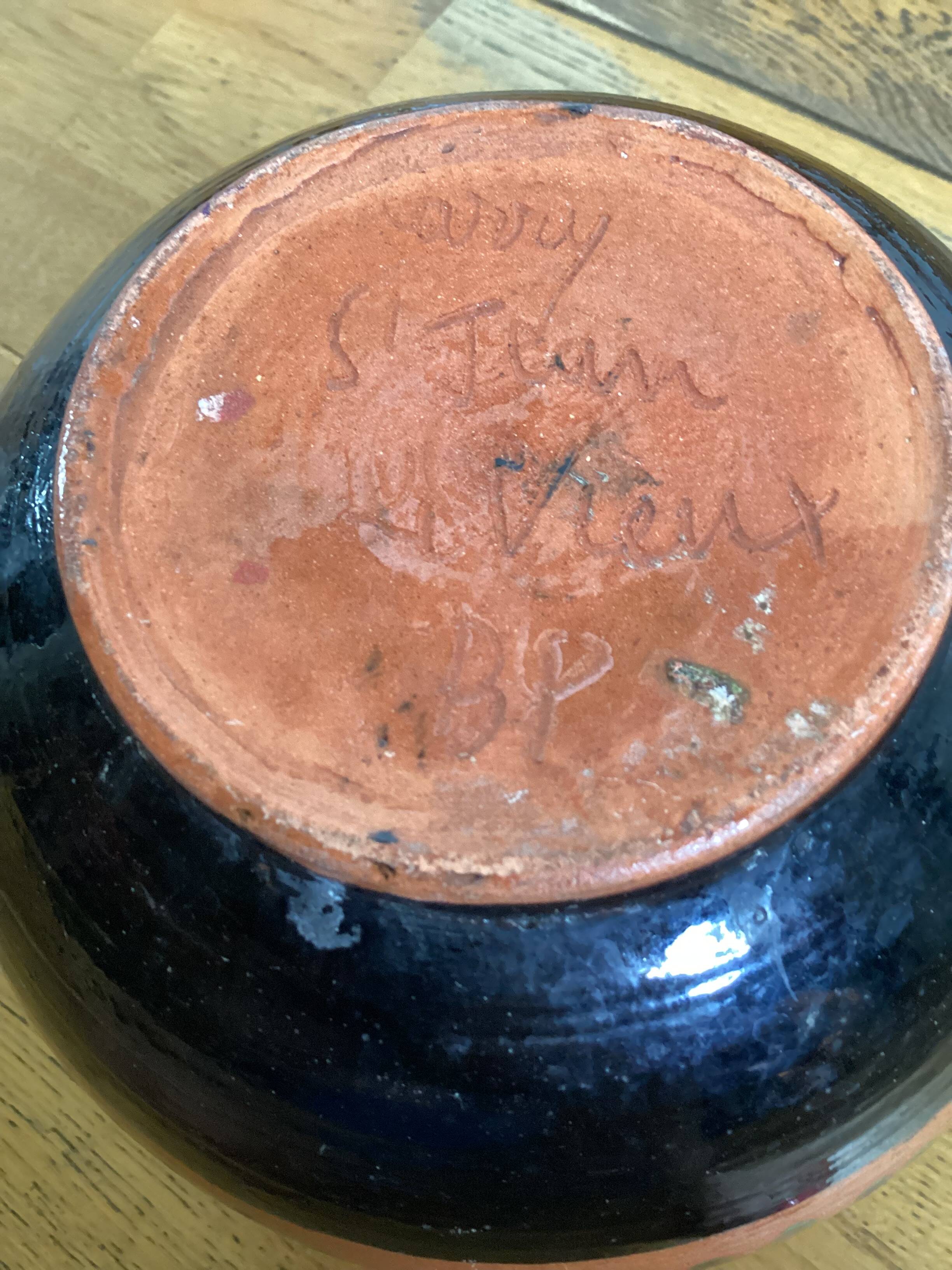 Vintage signed ceramic vase dimensions: height - 22 cm - diameter - 15 cm