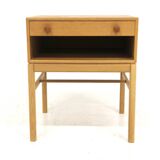 "Casino" oak bedside table, Engström & Myrstran, Sweden, 1960s