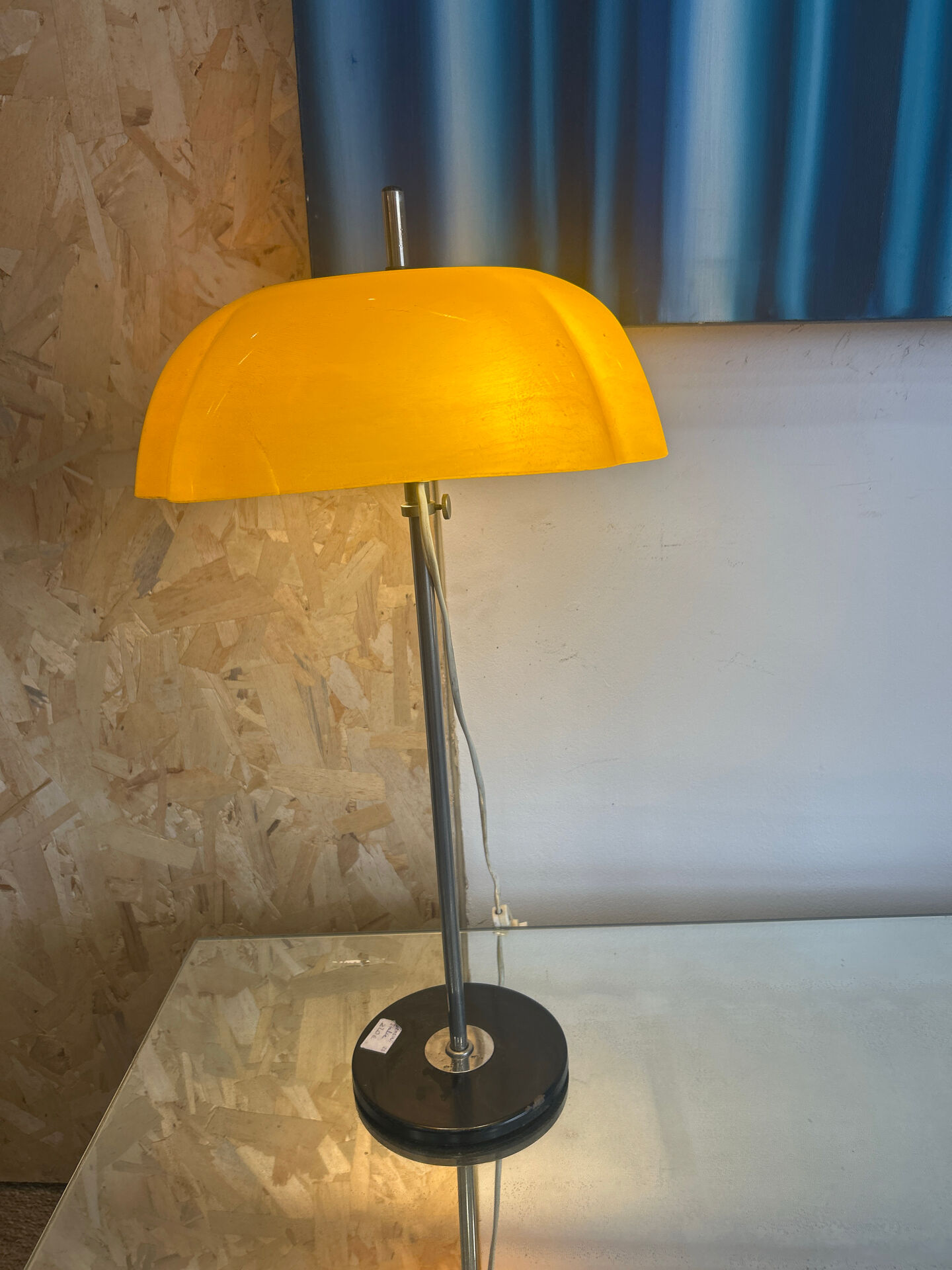Gensini — adjustable yellow table lamp, italy, 1970s