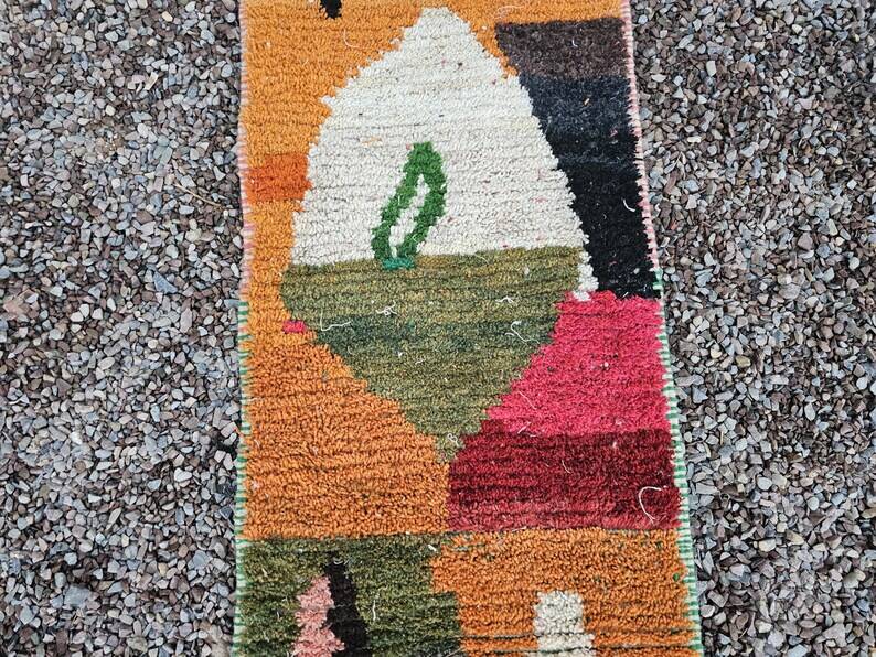 Tapis de passage artisanal marocain 300cmx70cm