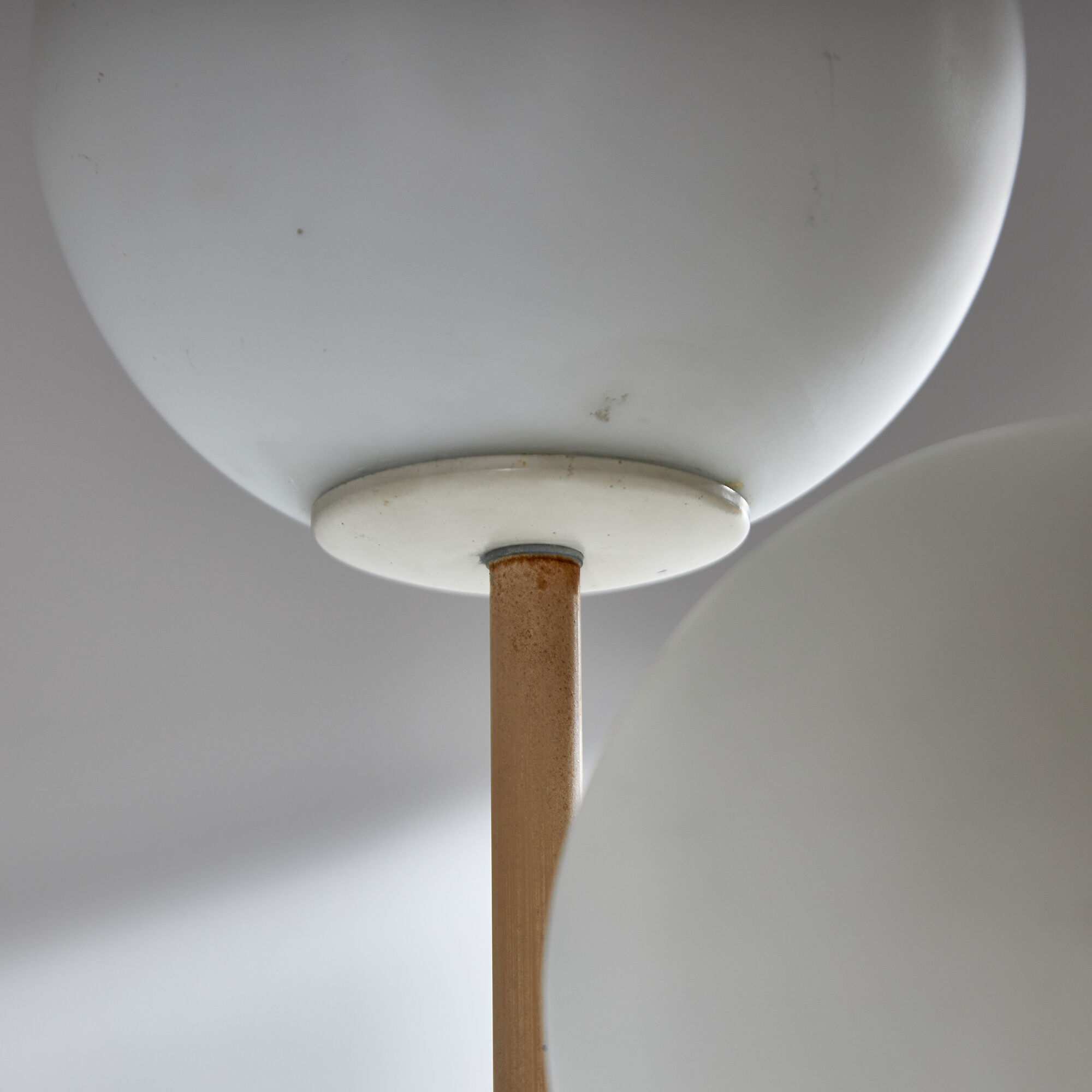 Metal and glass floor lamp