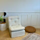 Vintage armchair - cream boucle fabric - 1970s