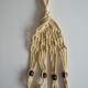 Plant carrier suspension macramé wood beads