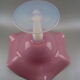 Cup on piedouche in pink opaline and translucent white period XX th