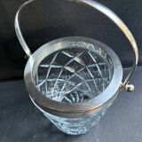 Ice Bucket – Cut Crystal and Silver Metal