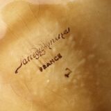 Fruit basket in slip stamped Sarreguemines France