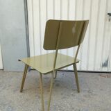 Industrial military Workshop Chair metal lacquered years 60 vintage