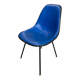 Eames Herman Miller vintage 70s blue vinyl fiberglass chair