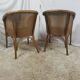 Paire de fauteuil Lloyd Loom doré