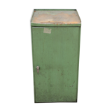 Green industrial metal cabinet