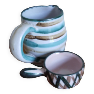 Set of 2 Robert Picault Vallauris ceramics