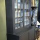 Two-body bookcase, painted in black and gray, Restoration Style model