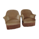 Paire de fauteuil Crapaud en velours
