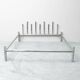 Double bed Frigerio style vintage in chromed steel 1970s modernist